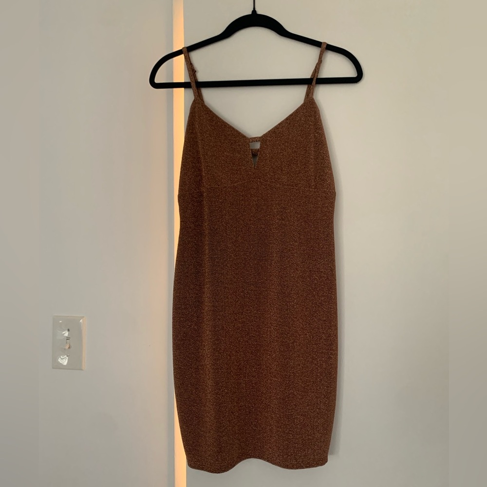 Brown Spaghetti Strap Dress